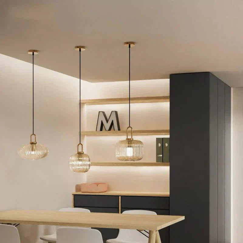 Liora Pendant Lighting From Glass Stone Collection For Indoor Spaces