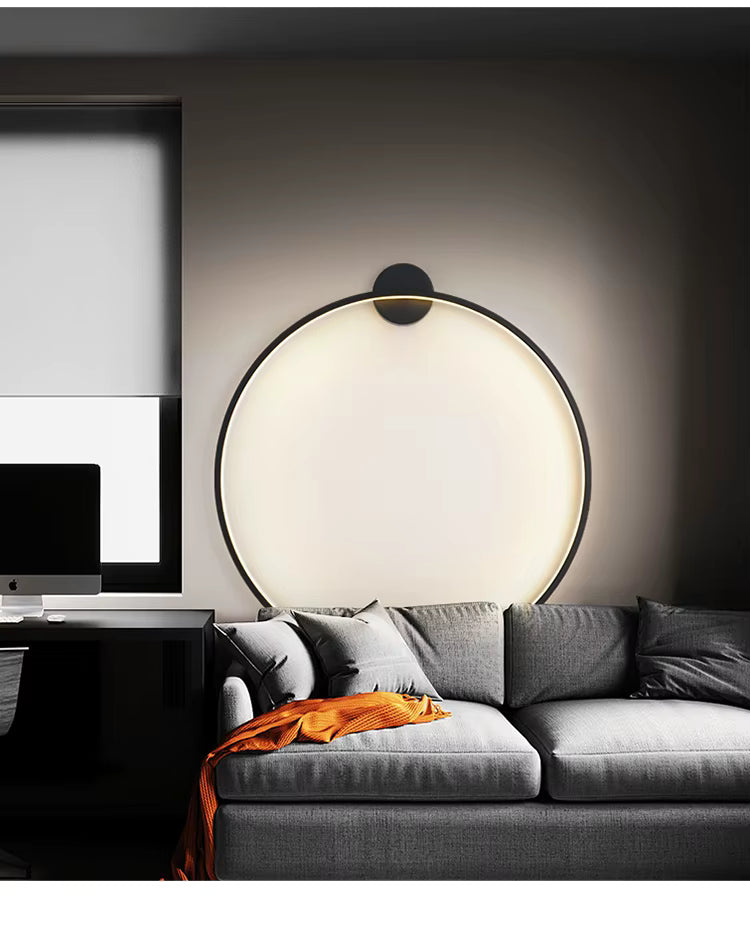 NovaHalo LumaNova Modern Minimalist İç Mekanlar İçin Dairesel Duvar Lambası