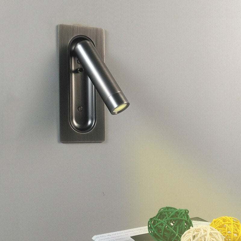 Wall Mounted Bedside Lamp With Directed Reading Light