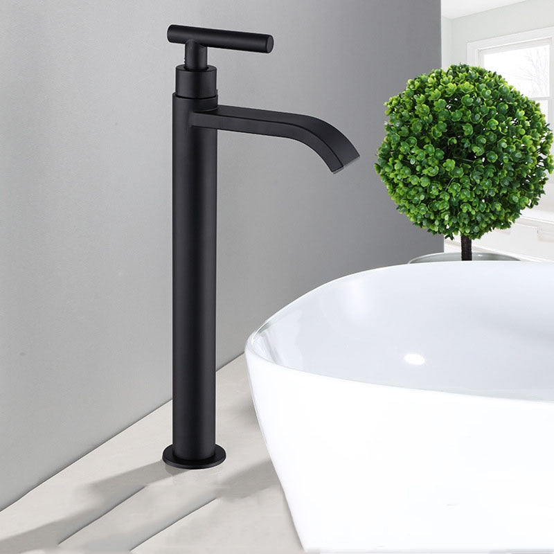 Robinetterie de lavabo noir mat avec contrôle de débit facile pour les particuliers