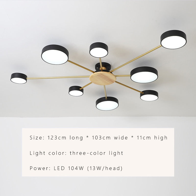 Luminax Nordic Modern LED Ceiling Chandelier Fixture For Living Rooms And Bedrooms