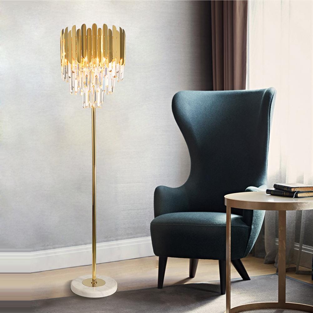 Lampada da terra e da tavolo Elyra Crystal per arredamento contemporaneo