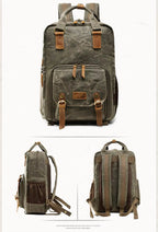 Rivelo Voyager Camera Backpack In Waxed Canvas Waterproof