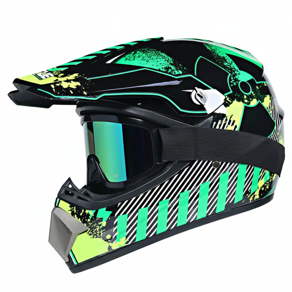 DOT-Certified Youth Motocross Helmet with Goggles