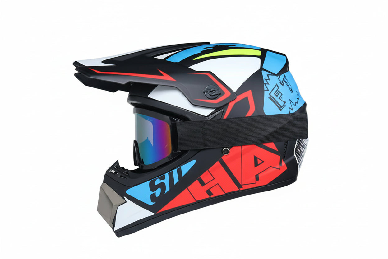 DOT-Certified Youth Motocross Helmet with Goggles