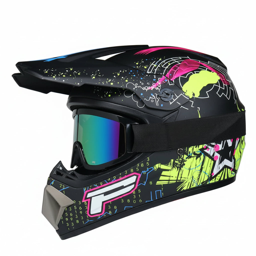DOT-Certified Youth Motocross Helmet with Goggles