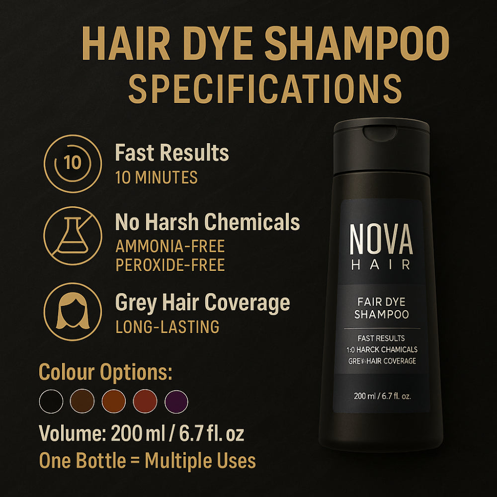 NovaHair Ten Minute Botanical Color Shampoo For Hair