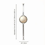 LumaCrest Floor-To-Ceiling Lamp Featuring Half Globes In Beige And Metal Frame