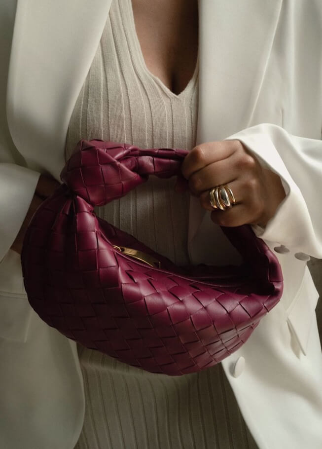 Borsa in Pelle Vegana Durevole per Professionisti con Texture Intrecciata