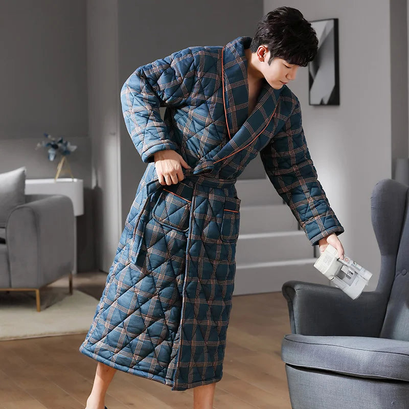 Robe de Banho Acolchoado CozyLayer para Conforto e Calor no Inverno