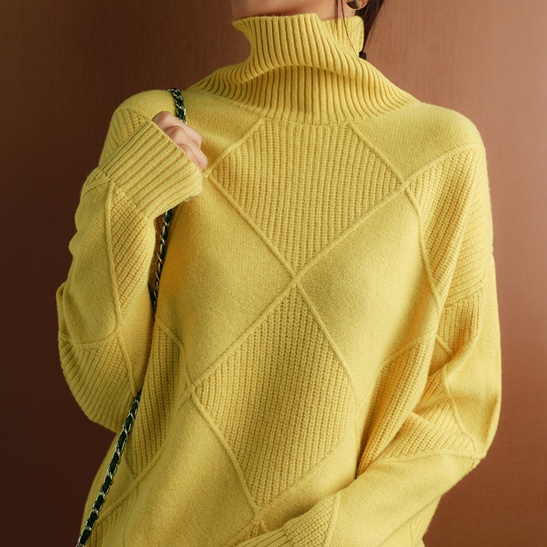 Liora Cashmere Turtleneck Sweater For Everyday Luxury Wardrobe
