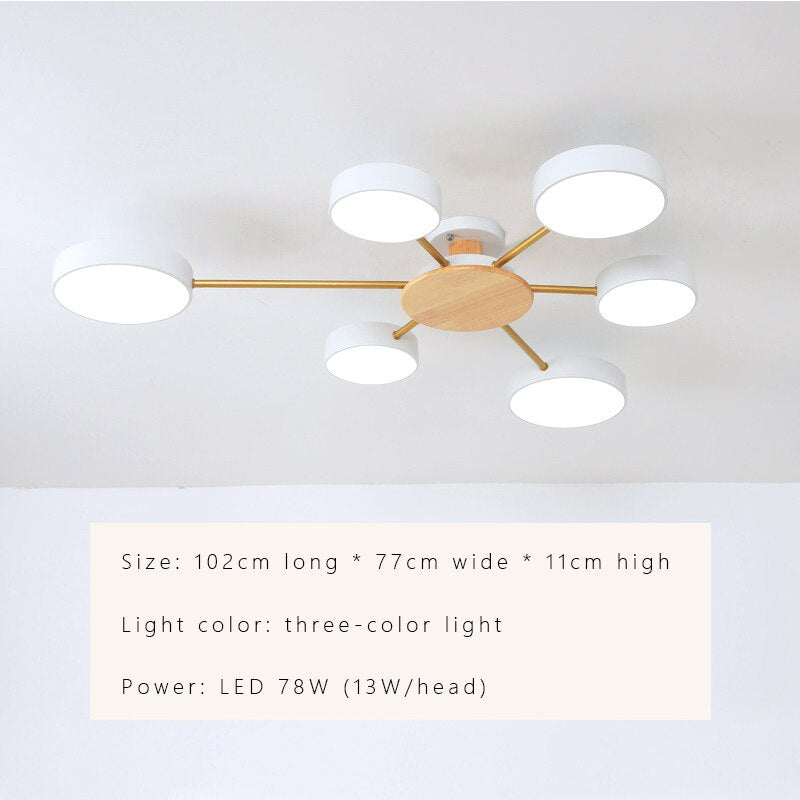Luminax Nordic Modern LED Ceiling Chandelier Fixture For Living Rooms And Bedrooms