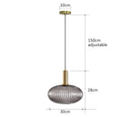Lámpara colgante de vidrio vibrante con luz LED para salas de estar y dormitorios