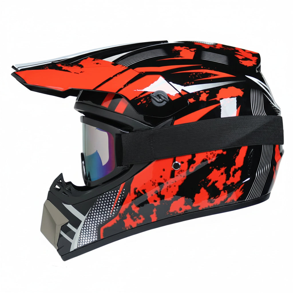 DOT-Certified Youth Motocross Helmet with Goggles