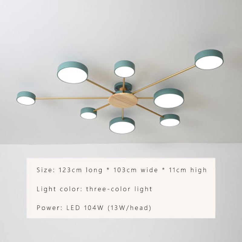 Luminax Nordic Modern LED Ceiling Chandelier Fixture For Living Rooms And Bedrooms