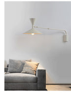 Lámpara de Pared Moderna NovaSwing con Brazo Oscilante y Enchufe para Decoración de Dormitorio