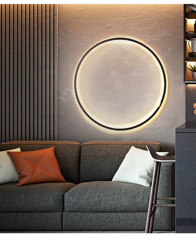 NovaHalo LumaNova Modern Minimalist İç Mekanlar İçin Dairesel Duvar Lambası