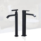Robinetterie de lavabo noir mat avec contrôle de débit facile pour les particuliers