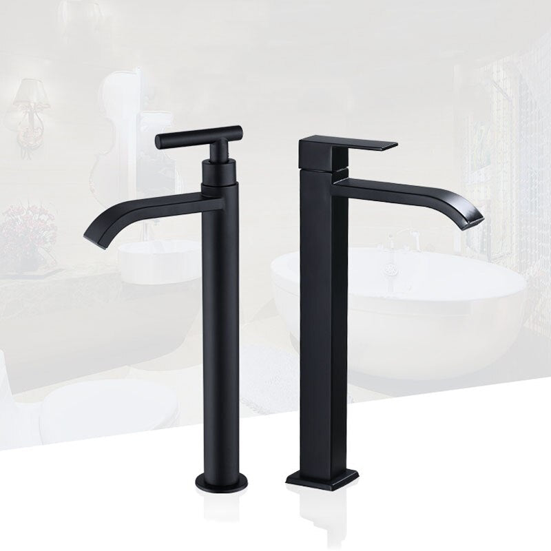 Robinetterie de lavabo noir mat avec contrôle de débit facile pour les particuliers