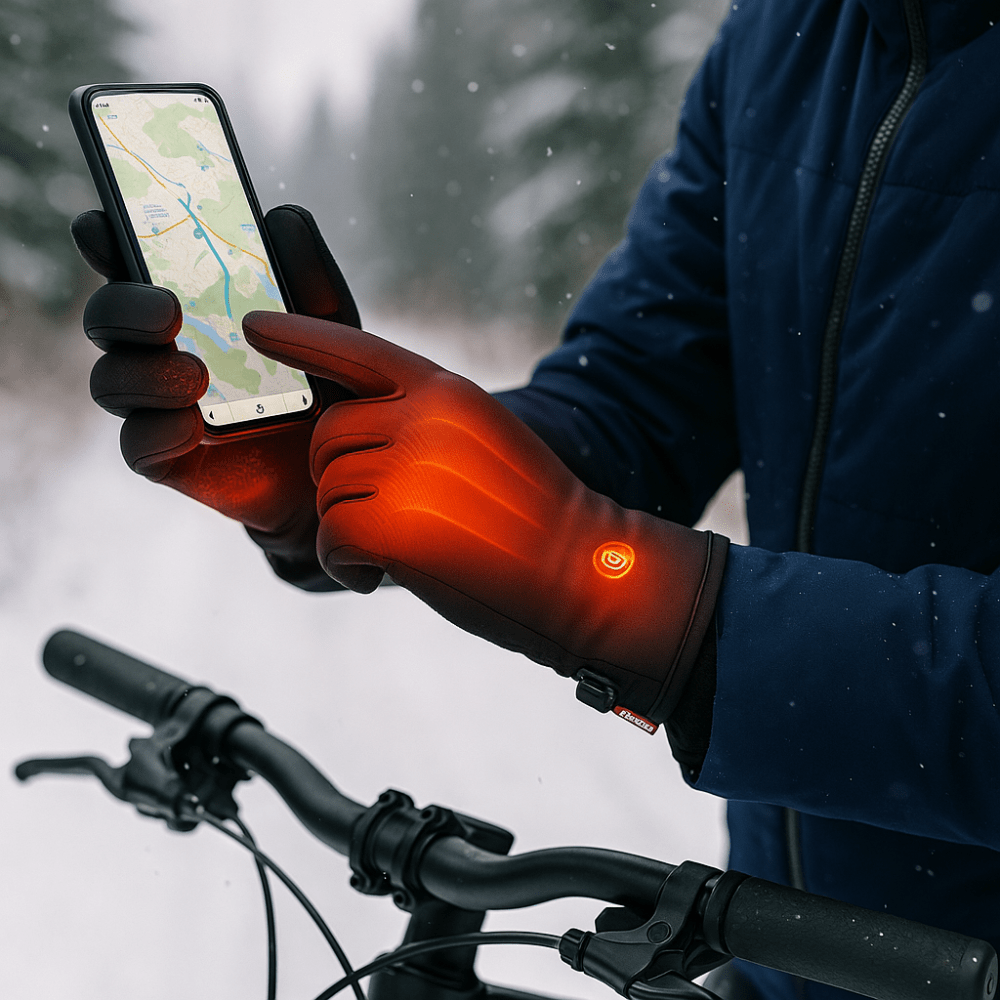 Sarung Tangan Berpemanas Untuk Berbasikal Luar atau Ski Dengan Skrin Sentuh