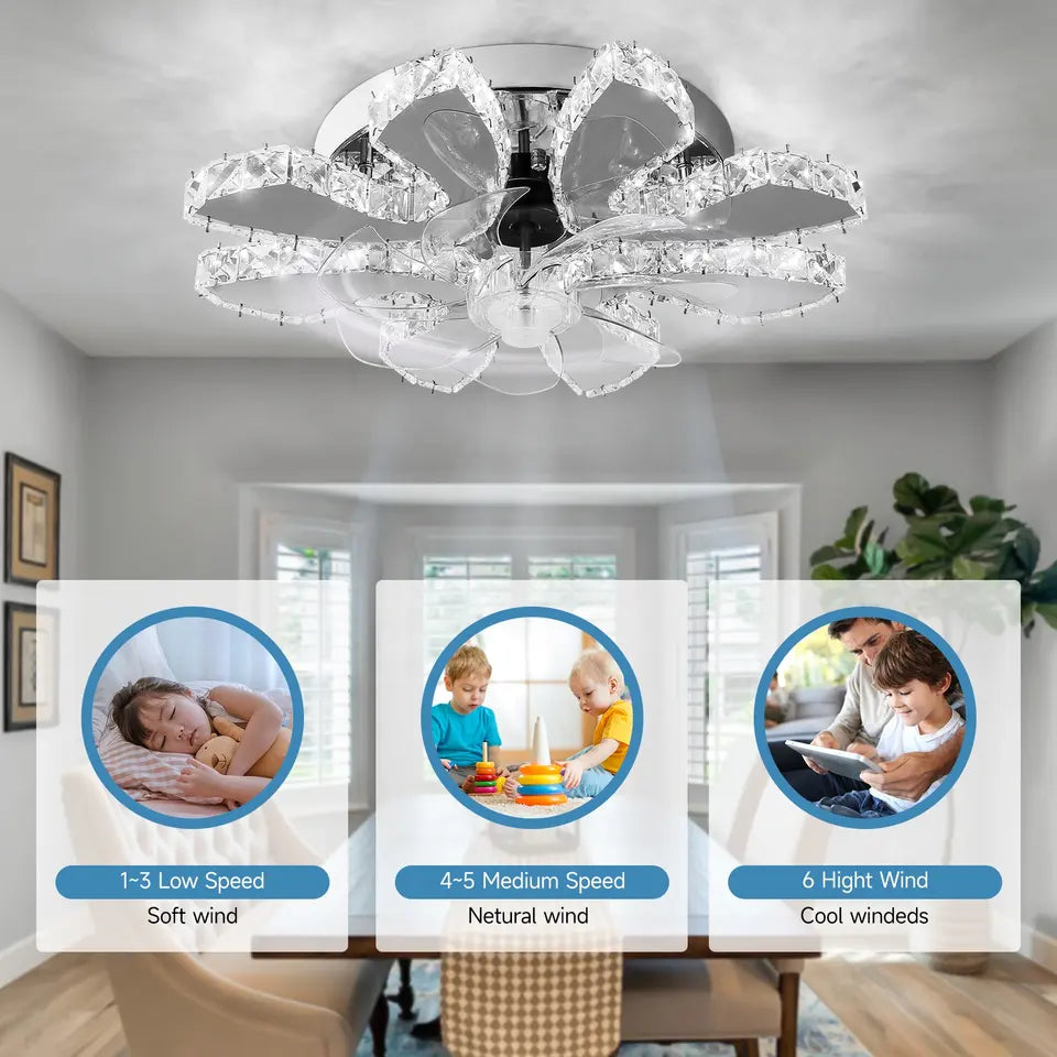 Lunera Sechs-Gang Intelligenter Ventilator Mit Einziehbaren Flügeln Und Beleuchtung