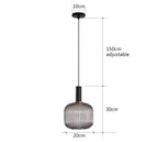 Lámpara colgante de vidrio vibrante con luz LED para salas de estar y dormitorios