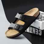 Sandal Kulit Lelaki Dengan Tali Laras dan Tapak Kaki Ergonomik untuk Keselesaan
