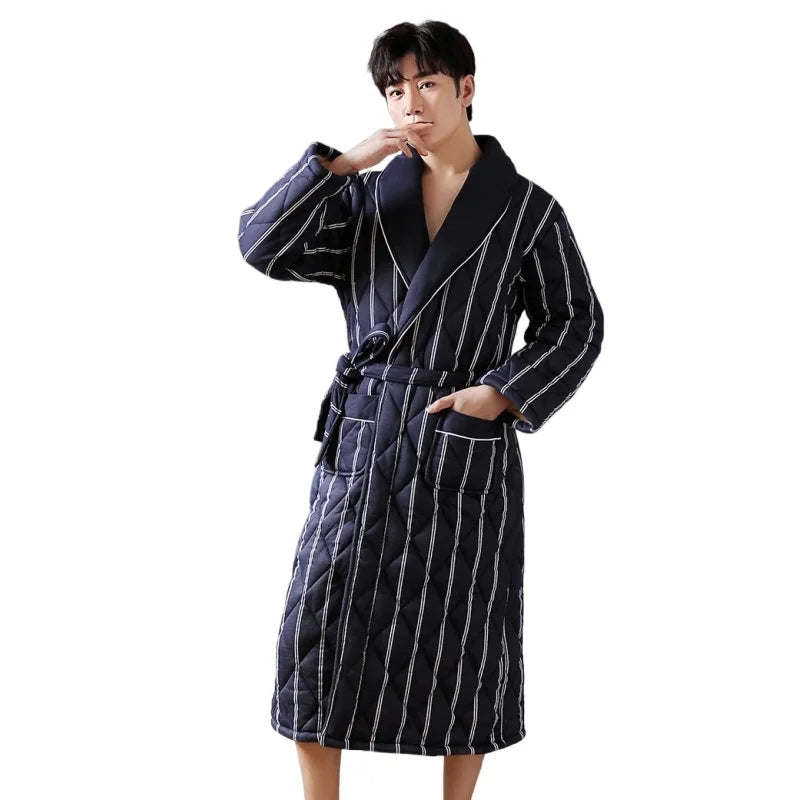 Robe de Banho Acolchoado CozyLayer para Conforto e Calor no Inverno