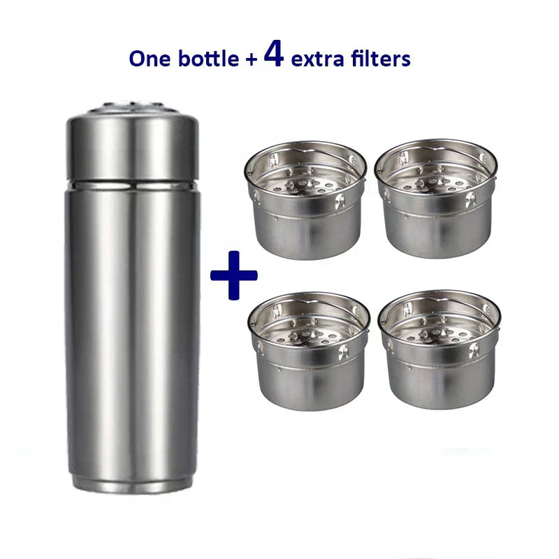 AeroHydra Stainless Bottle With Hydrogen Ionizer And Alkaline Water pH 8–10