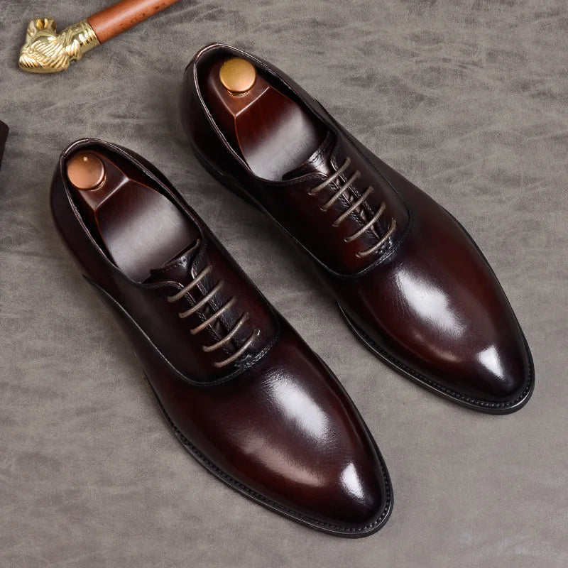 Aurelo Oxford Shoes In Italian Leather For Formal Attire