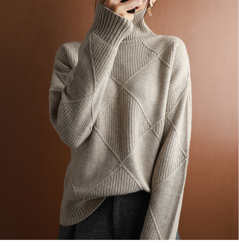 Liora Cashmere Turtleneck Sweater For Everyday Luxury Wardrobe