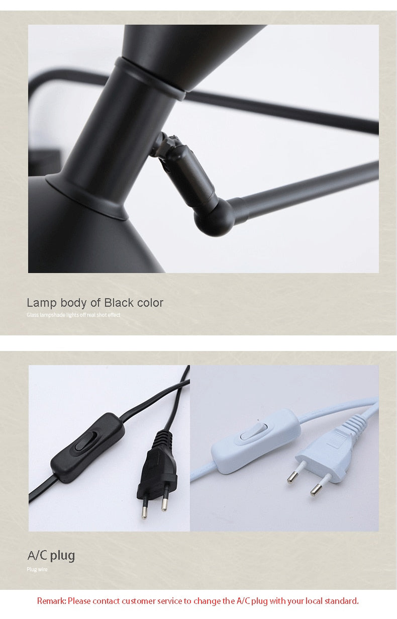 Lámpara de Pared Moderna NovaSwing con Brazo Oscilante y Enchufe para Decoración de Dormitorio