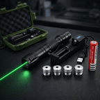 USB-uppladdningsbar pekare med grön laser för långdistanskraft