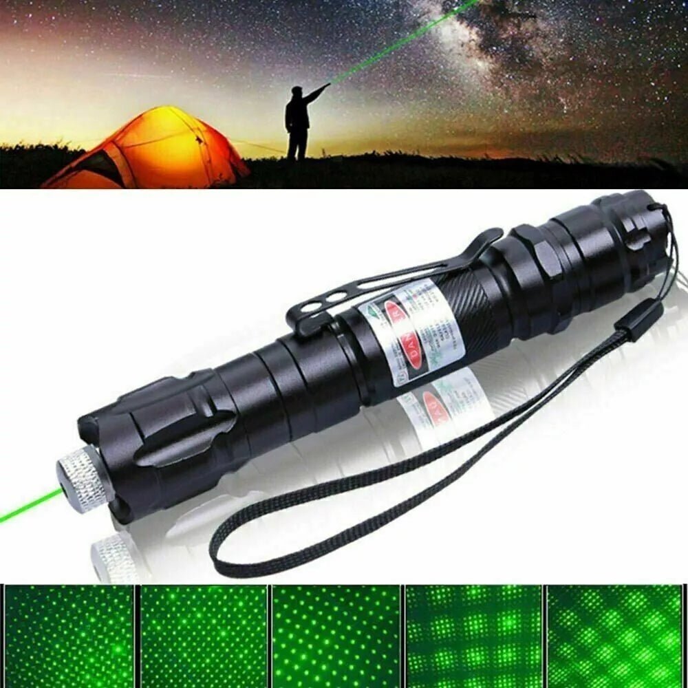 USB-uppladdningsbar pekare med grön laser för långdistanskraft