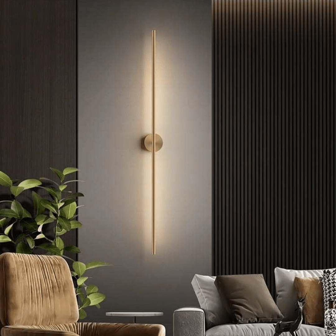 Lampu Dinding LED Tiub Berlapis Emas untuk Ruang Dalaman Moden