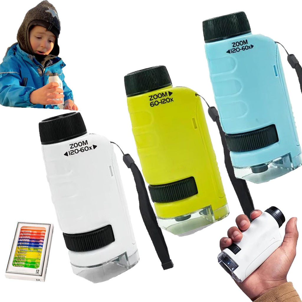 Ensemble Mini Microscope pour Enfants pour Explorer les Mondes Minuscules