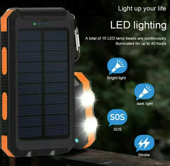 Batterie Externe Solaire 500000mAh Étanche IP67 Pour Activités Extérieures
