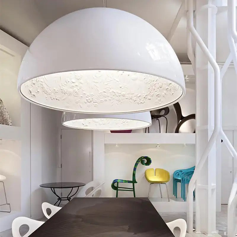 Solara Ember Dimmable LED Pendant Light In Mid Century Style For Dining Rooms