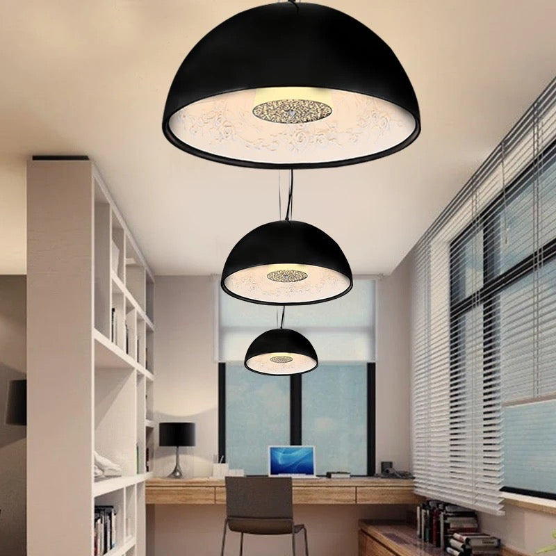 Solara Ember Dimmable LED Pendant Light In Mid Century Style For Dining Rooms