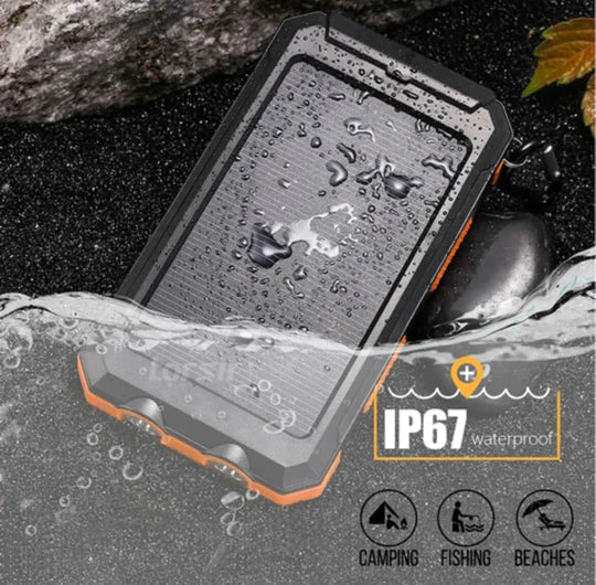 Batterie Externe Solaire 500000mAh Étanche IP67 Pour Activités Extérieures
