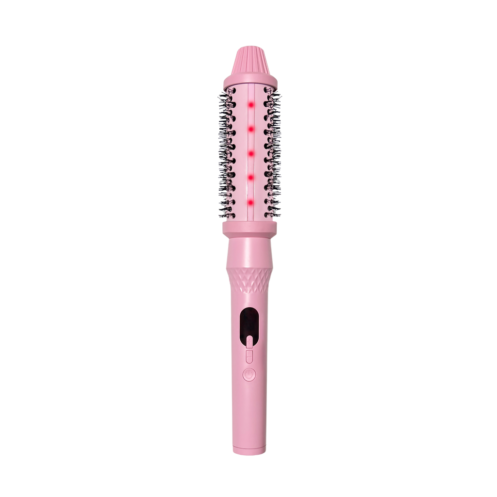 Brosse ronde céramique infrarouge avec écran LCD pour boucles brillantes et volumineuses
