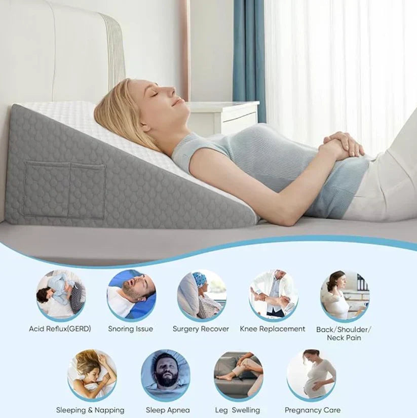 AeroRise Wedge Pillow For Neck Support And Head Elevation