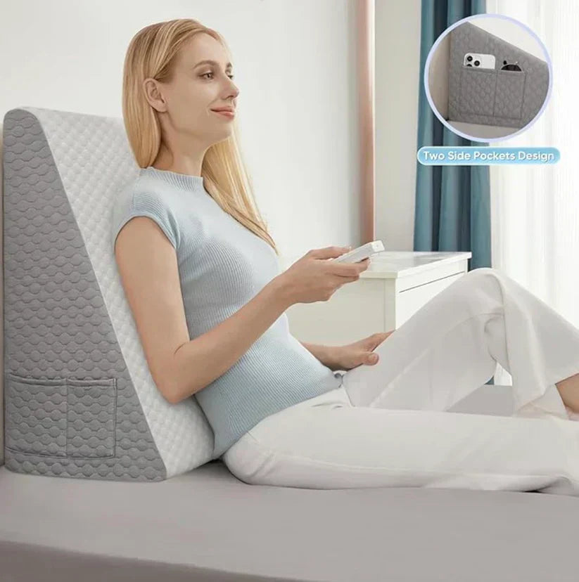 Polštář AeroSleep ve tvaru klínu pro úlevu od chrápání a lepší spánek