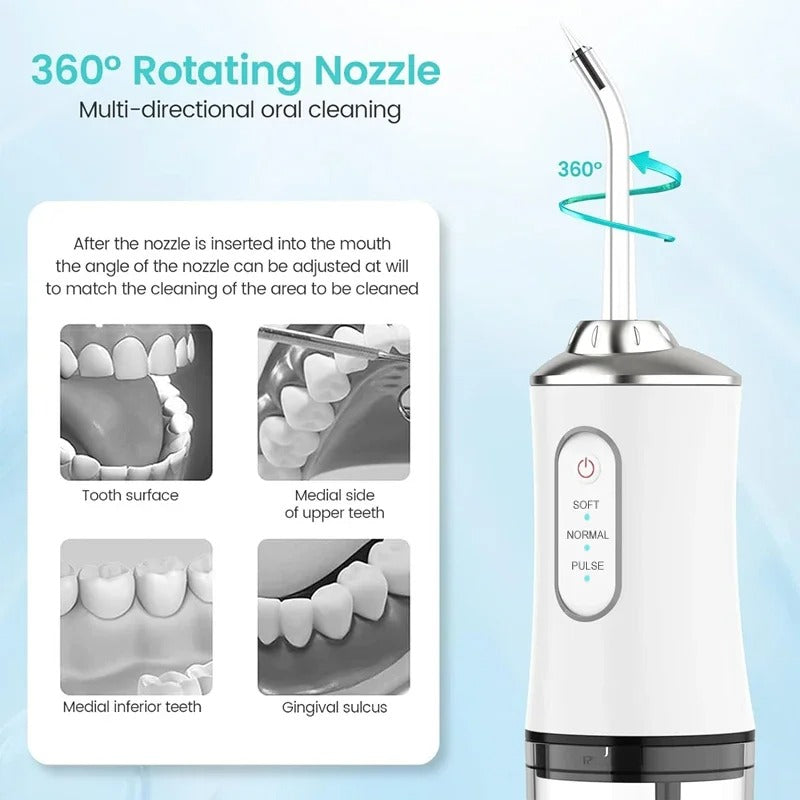 Irrigador dental inalámbrico portátil para limpieza profunda en casa
