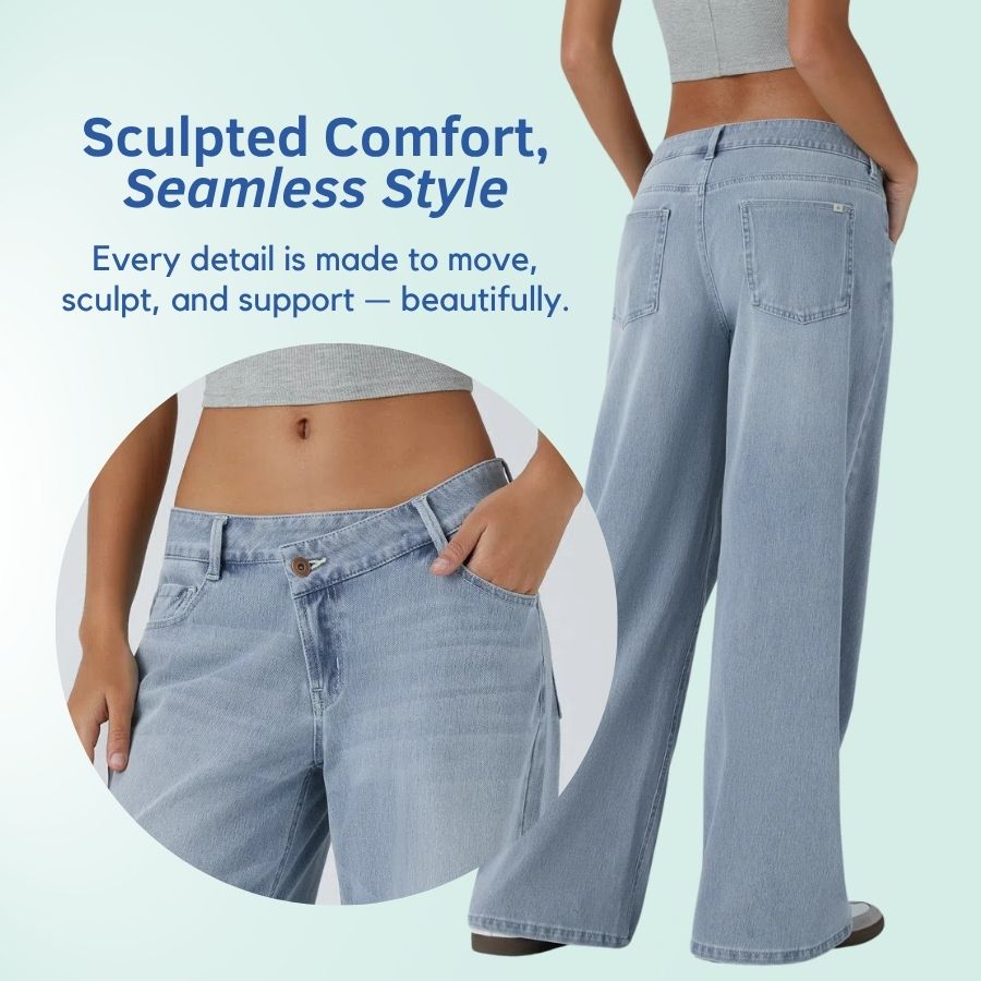 FlexFit Secret Stretch 女款不对称低腰牛仔裤