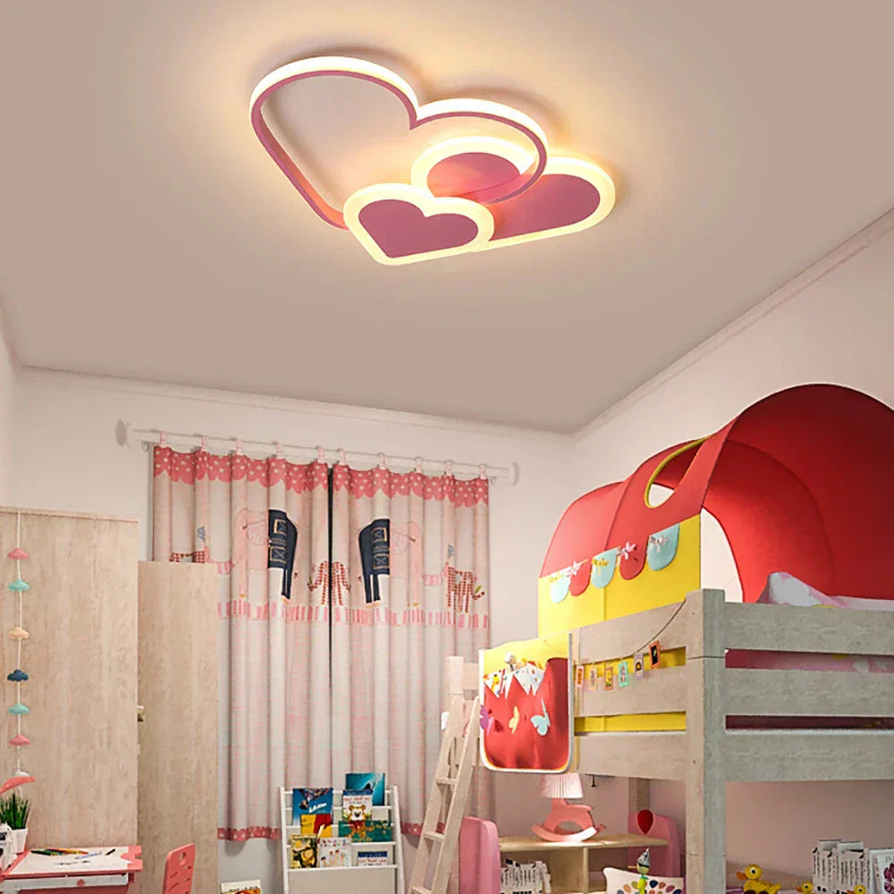 Stropní lampa PetalGlow Gentle Heart pro dětské pokoje