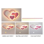 Stropní lampa PetalGlow Gentle Heart pro dětské pokoje