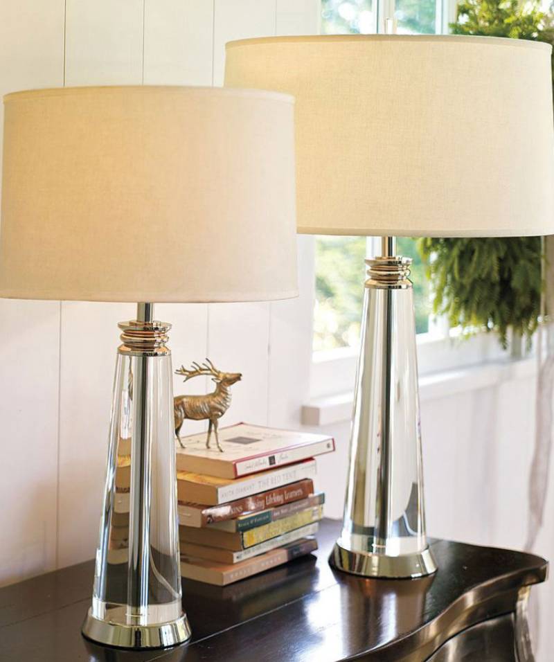 Crystal Accent Table Lamp For Bedroom And Living Rooms