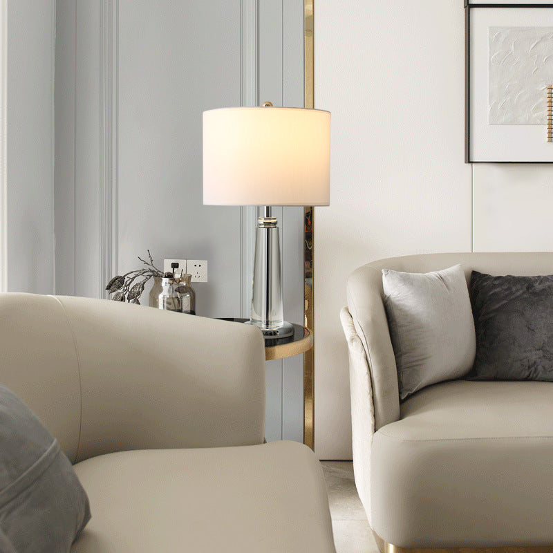 Lampe de table avec accent en cristal pour chambre et salons