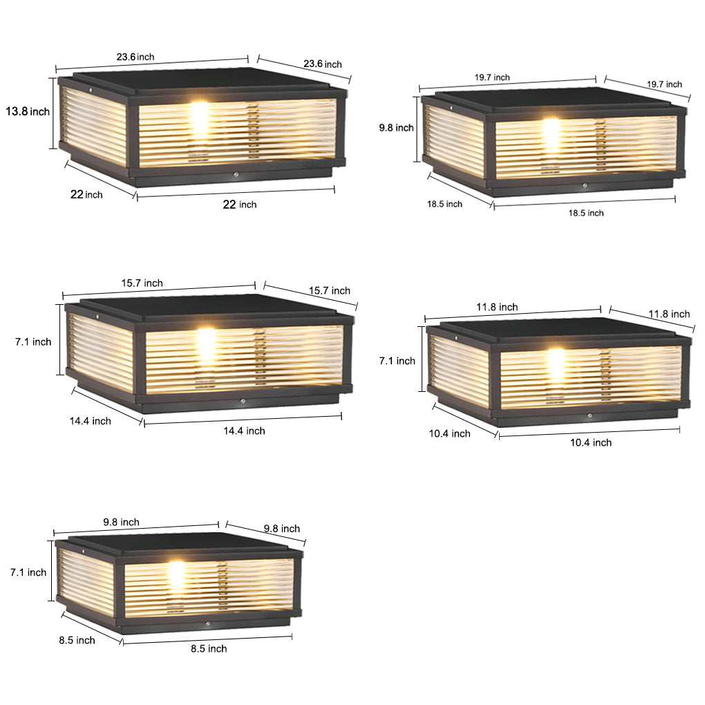 Outdoor Pier Mount Light With Waterproof LED And Three Level Dimming 3000K 4500K 6000K